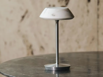 mini FIORE WHITE - Rechargeable marble table lamp by Maami Home - view 2